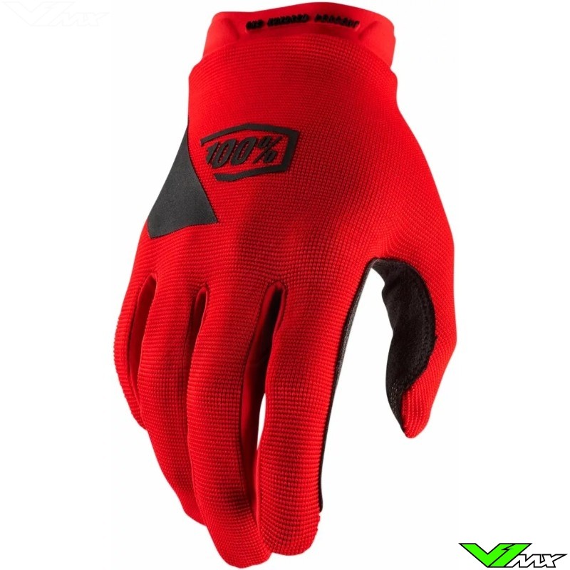100% Ridecamp Kinder Crosshandschoenen - Rood