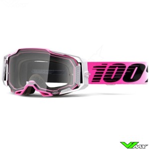 Motocross Goggle 100% Armega Harmony Pink - Clear Lens