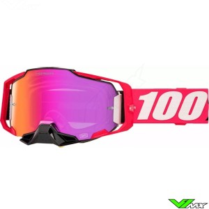 100% Armega Crossbril - Kloug / Hiper Mirror Donker Rood Lens