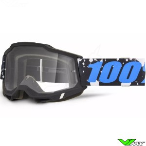 100% Accuri 2 Motocross Goggle - Callisto / Black / Blue / Clear Lens