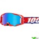 100% Armatic Crossbril - Best / Blauw / Rood / Blauwe Spiegellens