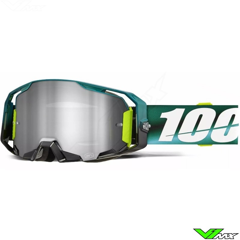 100% Armatic Motocross Goggle - Polarity / Silver Mirror Lens