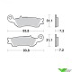 Brake pads Front Braking (Race) - Yamaha WR450F YZ125 YZ250 YZ250X YZF250 YZF450