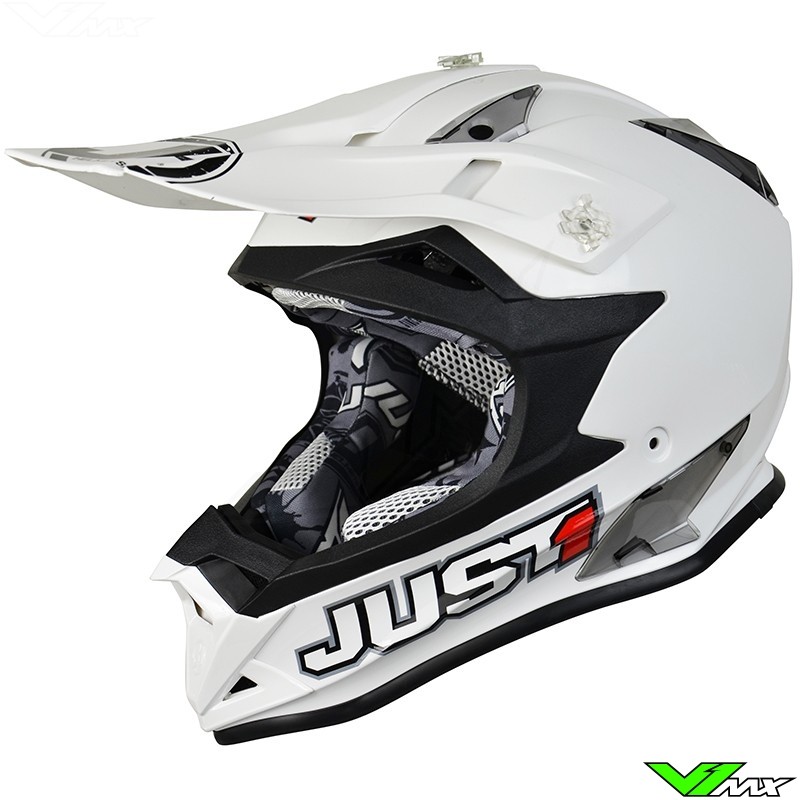 Just1 J32 Pro Motocross Helmet Solid White