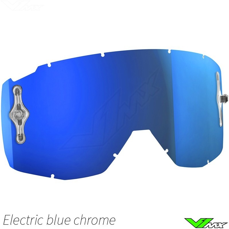 Scott Tyrant/Hustle/Split Replacement Lens Works Single MX/Off-Road Motorcycle Eyewear Accessories One Size Electric Blue Chrome 