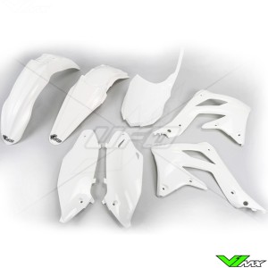 Plastic kit UFO white - Kawasaki KXF450