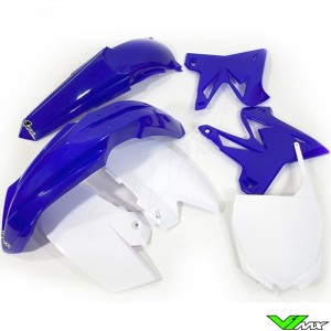 Plastic kit UFO Replica 4T, blue white (OEM) - Yamaha YZ125 YZ250