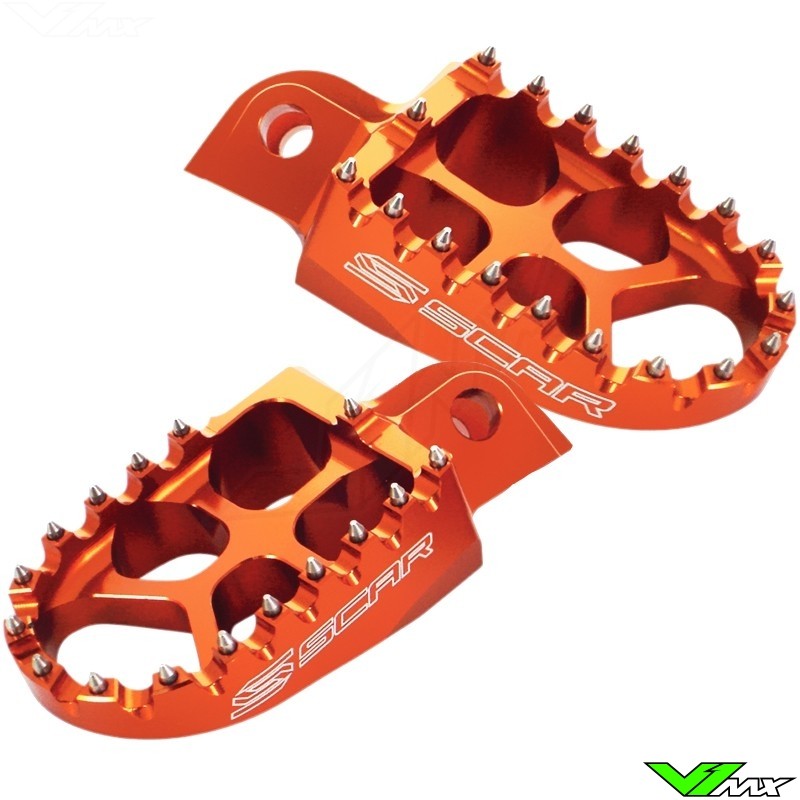 Foot pegs Scar Evolution orange - KTM 85SX Enduro690 Freeride250R Freeride350 Freeride250F Husqvarna Enduro701