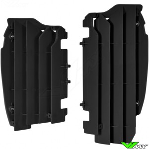 Radiator louvers Black Polisport - Kawasaki KXF250 KXF450