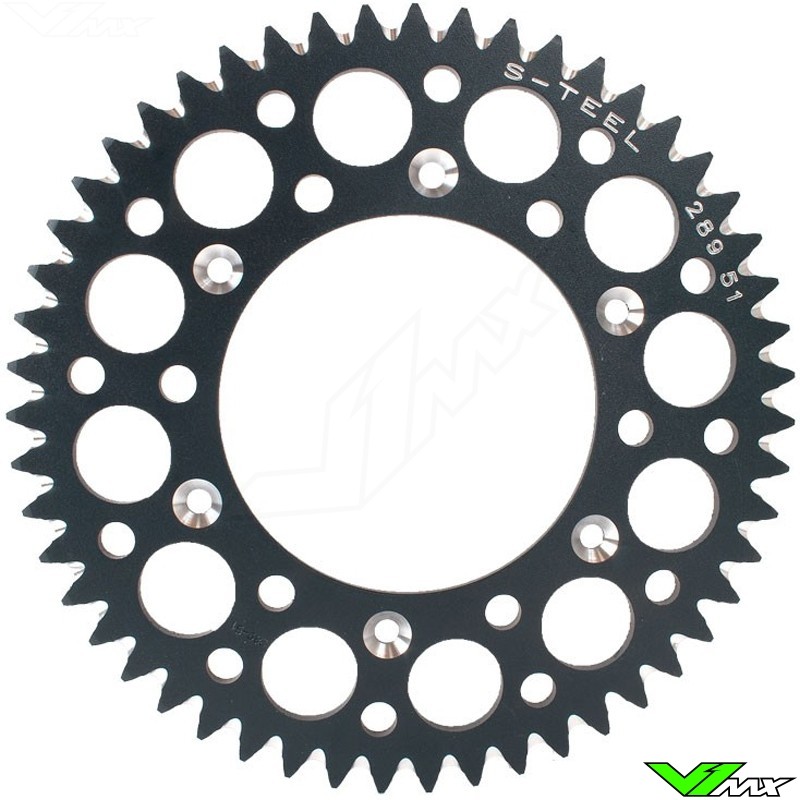 S-Teel Aluminum Rear Sprocket (420) - KTM 65SX Husqvarna TC65 GasGas MC50 MC65 (46T)