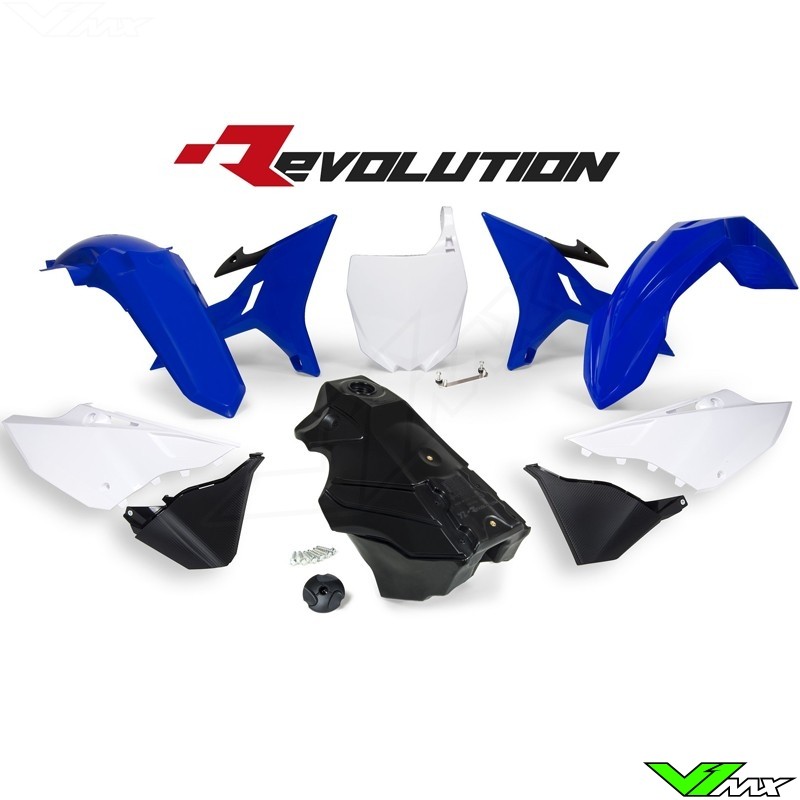 Rtech Revolution Plastic kit + Fuel Tank OEM Blue/White/Black YZ125 YZ250