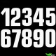 Race numbers White 160x75mm MX