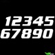 Race numbers White 200x250mm SX