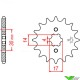 Voortandwiel staal JT Sprockets (420) - Kawasaki KLX110 KLX110L Suzuki DRZ110