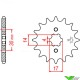 Voortandwiel staal JT Sprockets (420) - Kawasaki KLX110 KLX110L