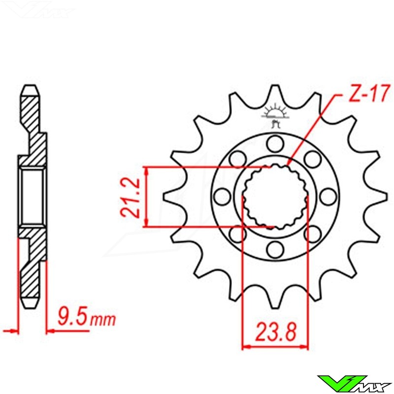 NICHE 520 Pitch 14 Tooth Front Drive Sprocket for 1978-1985 Honda CR250R CR500R CR480R CR450R 23802-467-000 
