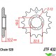 Front sprocket steel JT Sprockets (520) - Suzuki RM250 RMX250 DRZ400