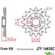 Voortandwiel staal JT Sprockets (520) - Suzuki RMZ450