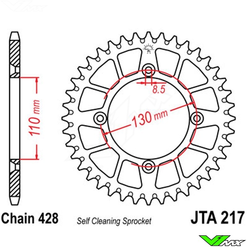 Details about   Aluminum Rear Sprocket~1999 Honda CR80RB Expert JT Sprockets JTA217.49