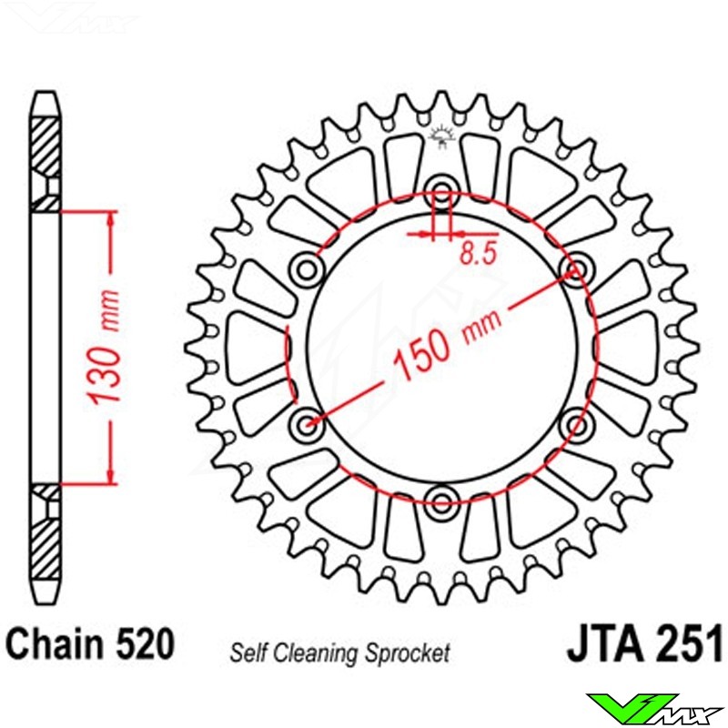 520 JT Sprockets and Drive Chain Kit for Yamaha WR 250R 2008-2018 