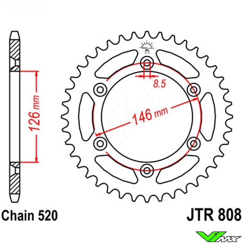 Rear Sprocket steel JT - Suzuki