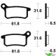 Brake pads Front/Rear Tecnium - KTM 65SX 85SX 105SX