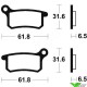 Voor/Achter Remblokken Tecnium (Race) - KTM 65SX 85SX Husqvarna TC65 CR65 GasGas MC65