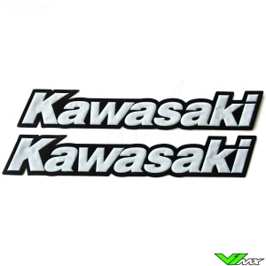 Kawasaki Legpatch wit (2 stuks)