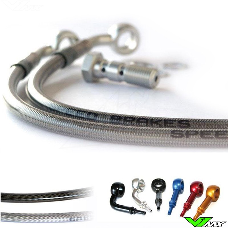 Speedbrakes Front Brake Line Stainless Steel - Suzuki RM125 RM250 RMZ250 RMZ450