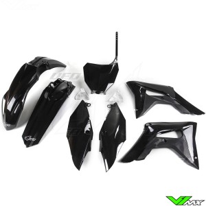 UFO Plastic Kit Black - Honda CRF250R CRF450R