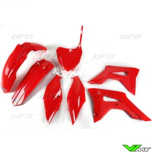 UFO Plastic Kit Red - Honda CRF250R CRF450R