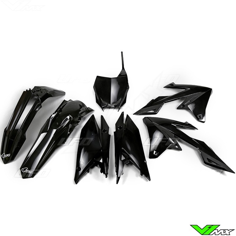 UFO Plastic Kit Black - Suzuki RMZ250 RMZ450