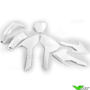 UFO Plastic Kit White - Husqvarna FC250 FC350 FC450 TC125 TC250