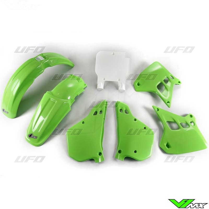 UFO Motocross 5 Piece Plastic Kit Kawasaki KX 125 250 1999-2002 KX Green
