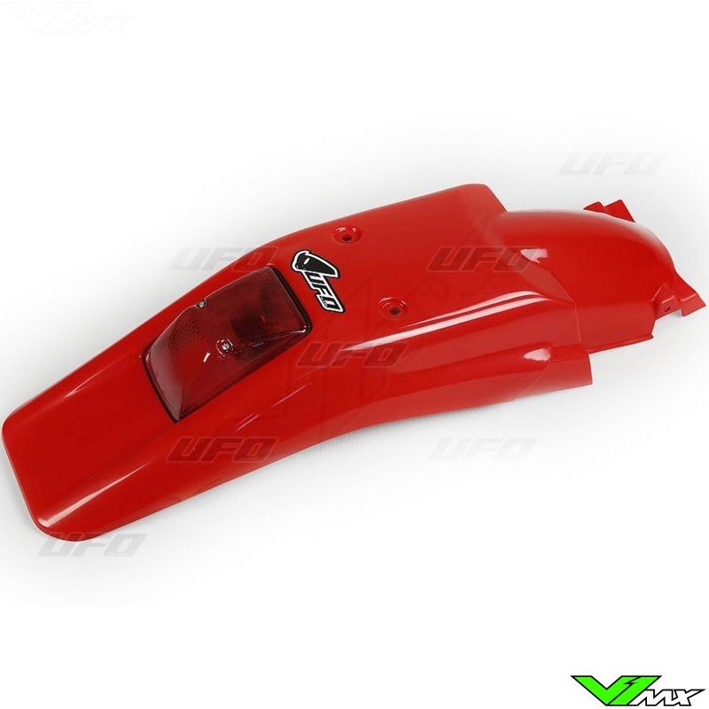 UFO Rear Fender Red with light 12V 21/5W - Honda XR250R XR400R