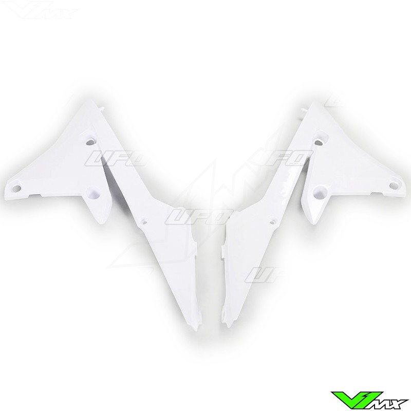 UFO Radiator Shrouds White - Yamaha WR250F WR450F YZF250 YZF450