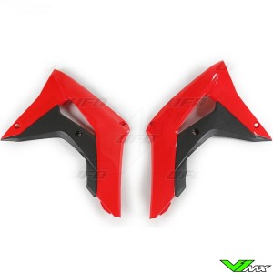 UFO Radiator Shrouds Red Black - Honda CRF250R CRF450R