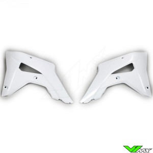 UFO Radiator Shrouds White - Honda CRF250RX CRF450RX