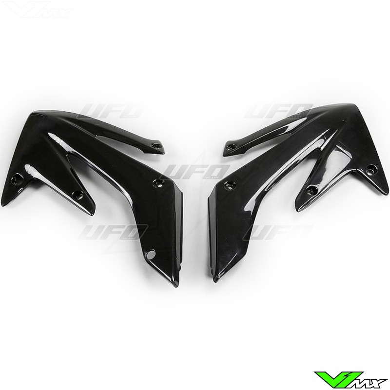 UFO Radiator Shrouds Black - Honda CRF250R CRF250X