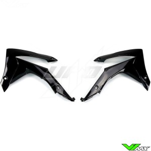 UFO Radiator Shrouds Black - Honda CRF250R CRF450R