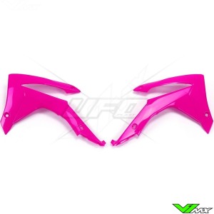 UFO Radiateurkappen Fluo Roze - Honda CRF250R CRF450R