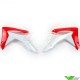 UFO Radiateurkappen Rood Wit - Honda CRF250R CRF450R