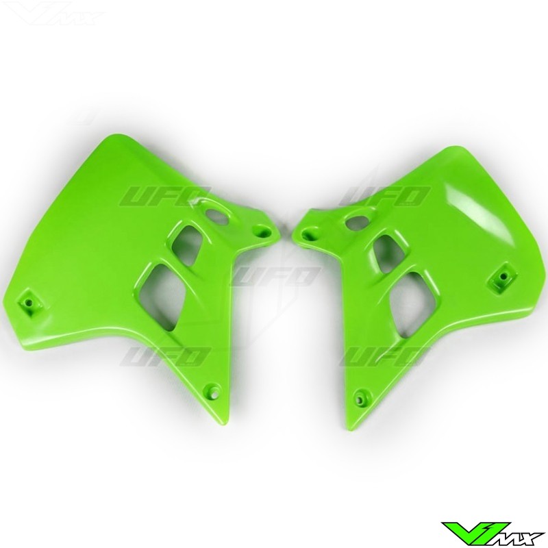 UFO Radiator Shrouds Green - Kawasaki KX125