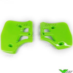 UFO Radiator Shrouds Green - Kawasaki KX250 KX500