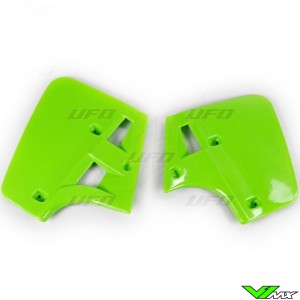 UFO Radiator Shrouds Green - Kawasaki KX250 KX500