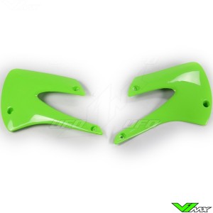 UFO Radiator Shrouds Green - Kawasaki KX85