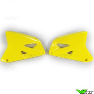 UFO Radiator Shrouds Yellow - Suzuki RM125 RM250