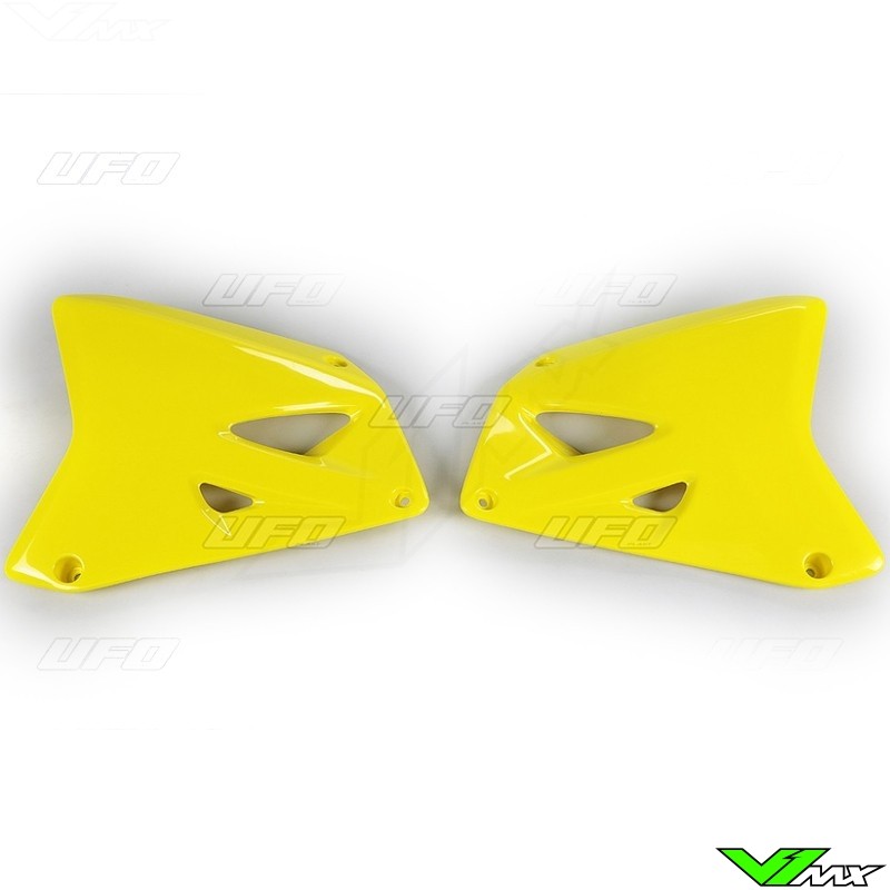 UFO Radiator Shrouds Yellow - Suzuki RM125 RM250