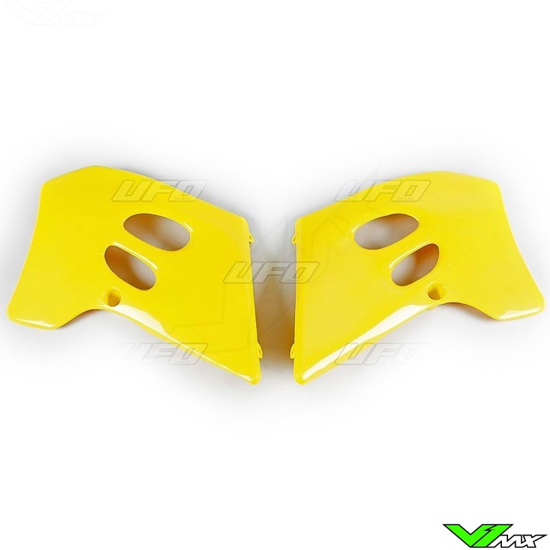 UFO Radiator Shrouds Yellow - Suzuki RM125 RM250