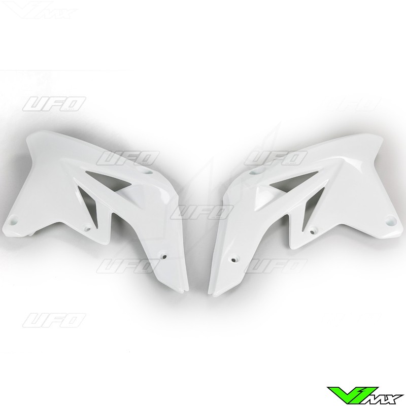 UFO Radiator Shrouds White - Suzuki RMZ250